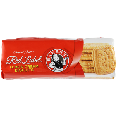 Bakers Red Label Lemon Cream Biscuits 200g