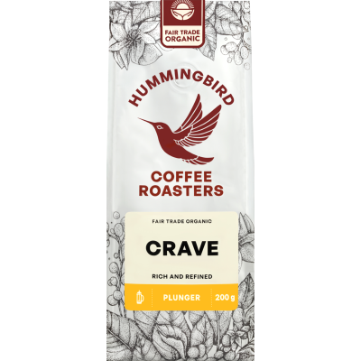 Hummingbird Crave Organic Fair Trade Plunger Coffee 200g