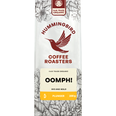 Hummingbird Oomph! Organic Fair Trade Plunger Coffee 200g