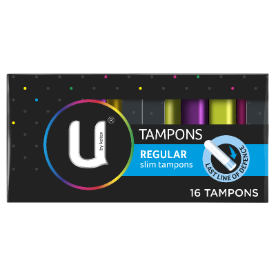 U By Kotex Regular Slim Tampons 16pk