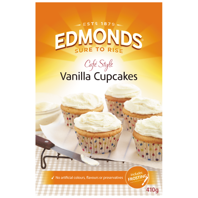 Edmonds Cafe Style Vanilla Cupcake Mix 410g