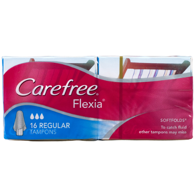 Carefree Flexia Softfolds  Regular Tampons 16pk