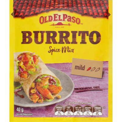 Old El Paso Burrito Spice Mix 40g