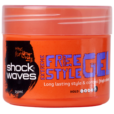 Shockwaves Extreme Free Style Hair Gel High Shine 250ml