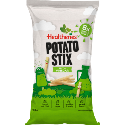 Healtheries Salt & Vinegar Potato Stix 8pk
