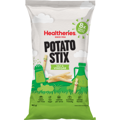 Healtheries Salt & Vinegar Potato Stix 160g