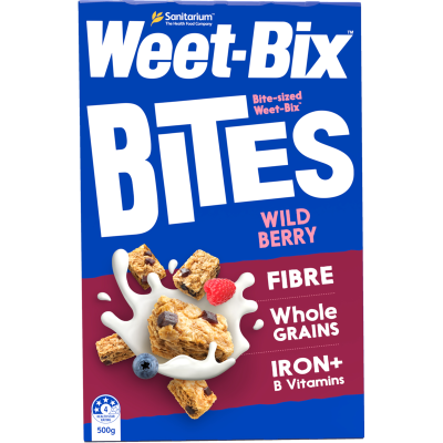 Sanitarium Weet-Bix Wild Berry Bites Breakfast Cereal 500g