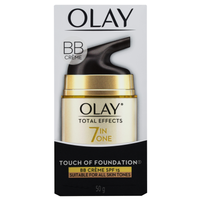 Olay Total Effects 7 In One Touch Of Foundation Moisturiser SPF15 Day Cream 50g