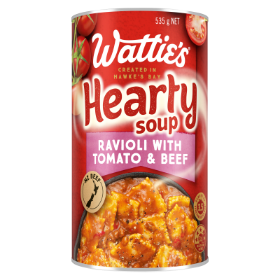 Wattie's Ravioli With Tomato & Beef Hearty Soup 535g