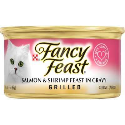 Purina Fancy Feast Grilled Salmon & Shrimp Feast In Gravy Cat Food 85g