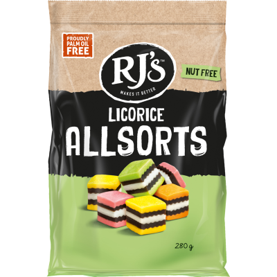 RJ's Licorice Allsorts 280g