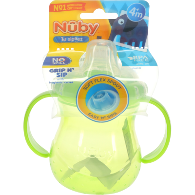 Nuby No Spill Grip N' Sip Cup 4+ Months ea