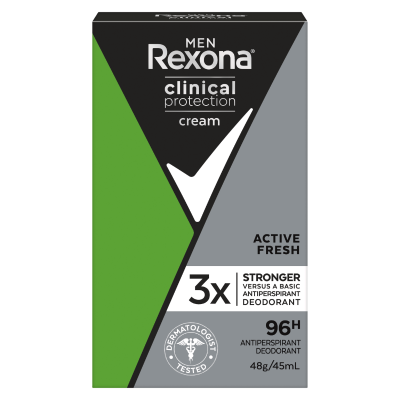 Rexona Men Clinical Protection Active Fresh 96Hr Antiperspirant Deodorant 45ml