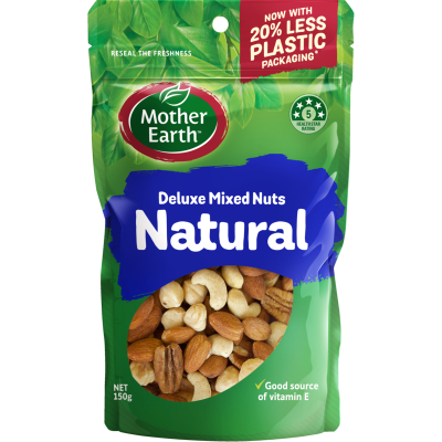 Mother Earth Natural Deluxe Mixed Nuts 150g