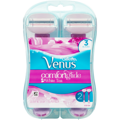Gillette Venus Comfort Glide White Tea Women's Disposable Razor 2pk