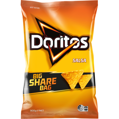Doritos Salsa Corn Chips Party Bag Share Pack 300g