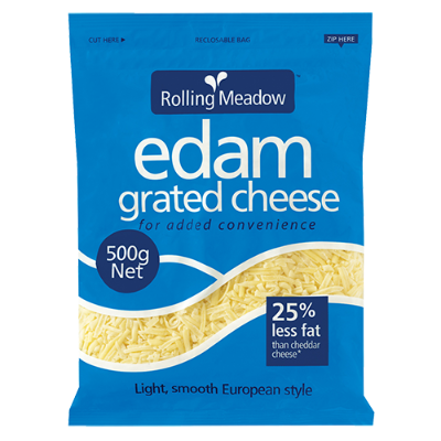 Rolling Meadow Edam Grated Cheese 500g