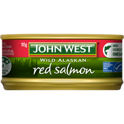 John West Wild Alaskan Red Salmon 105g