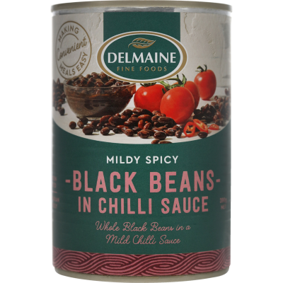 Delmaine Black Beans In Chilli Sauce 390g