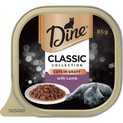 Dine Classic Collection Cuts in Gravy with Lamb Wet Cat Food 85g