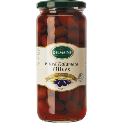 Delmaine Pitted Kalamata Jumbo Olives 470g