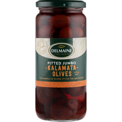 Delmaine Pitted Jumbo Kalamata Olives 470g