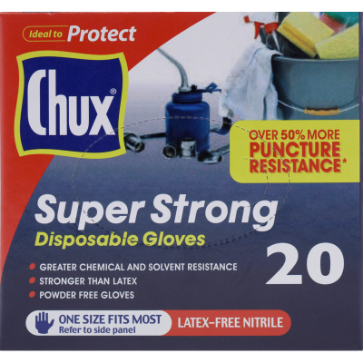 Chux Super Strong Disposable Gloves 20pk