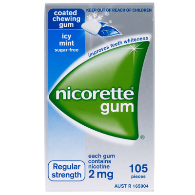 Nicorette Gum Icy Mint Regular Strength 2mg 105ea