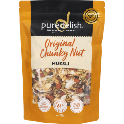 Pure Delish Original Chunky Nut Muesli 500g