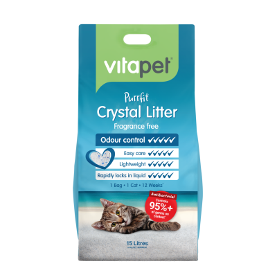 VitaPet Purrfit Crystal Cat Litter 15l