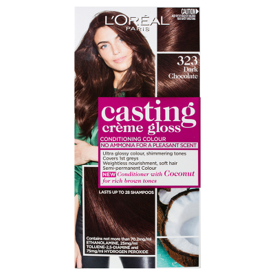 L'Oreal Paris Casting Creme Gloss 323 Dark Chocolate Hair Colour 1pk