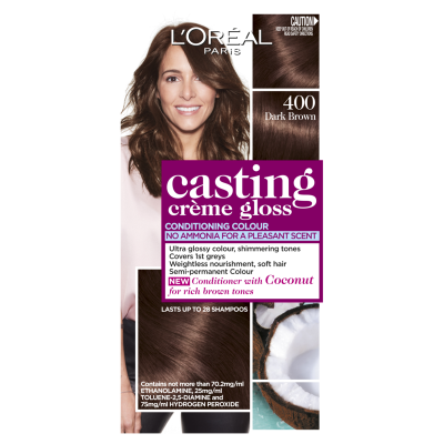 L'Oreal Paris Casting Creme Gloss 400 Dark Brown Hair Colour 1pk