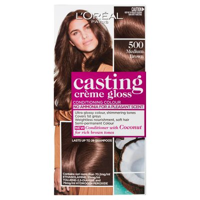 L'Oreal Paris Casting Creme Gloss 500 Medium Brown Hair Colour 1pk