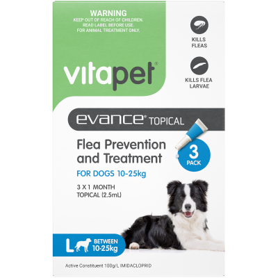 VitaPet Evance Topical Flea Prevention And Treatment for Dogs 10- 25kg 3pk