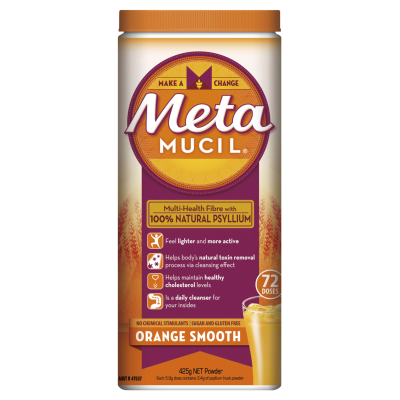 Metamucil Orange Smooth Daily Fibre Supplement 72ea