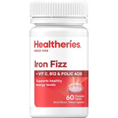 Healtheries Iron Fizz  Berry Flavour Chewable Tablets 60pk