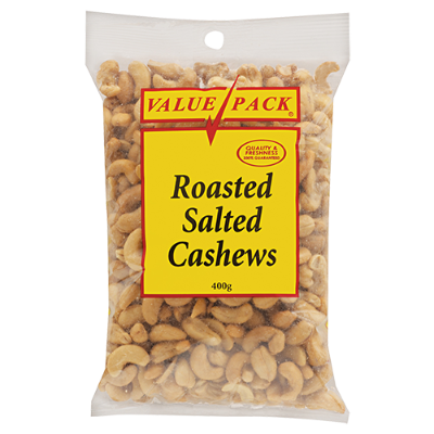 Value Pack Roasted Salted Cashews 400g