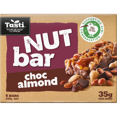 Tasti Choc Almond Nut Bar 6 x 35g