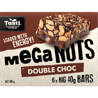 Tasti Meganuts Double Choc Bars 240g