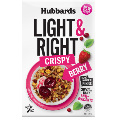 Hubbards Light & Right Crispy Berry Breakfast Cereal 450g