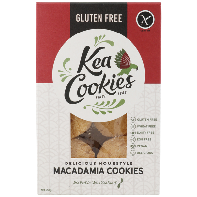 Kea Cookies Gluten Free Vegan Delicious Homestyle Macadamia Cookies 250g
