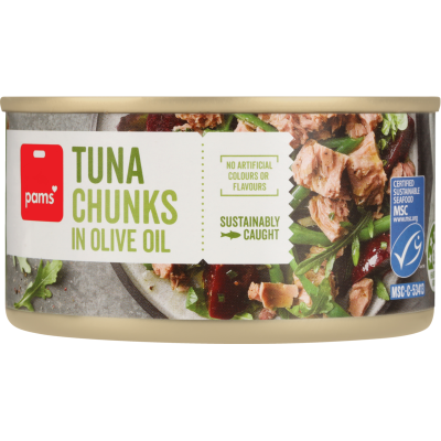 Pams Tuna Chunks In Olive Oil 185g