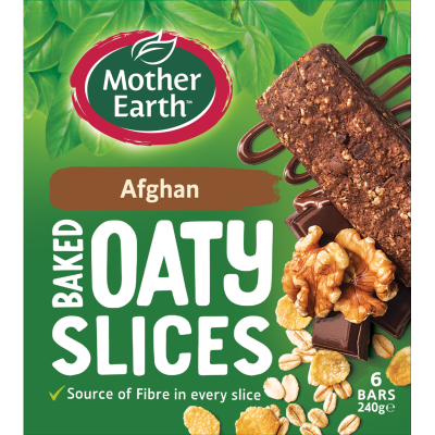 Mother Earth Afghan Baked Oaty Slices 6 x 40g