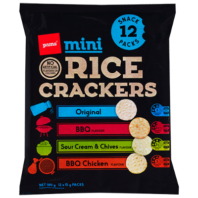 Pams Mini Multi Rice Crackers 12pk