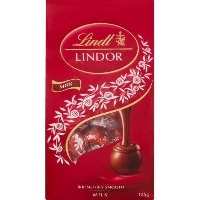 Lindt Lindor Milk Chocolates Pouch 123g