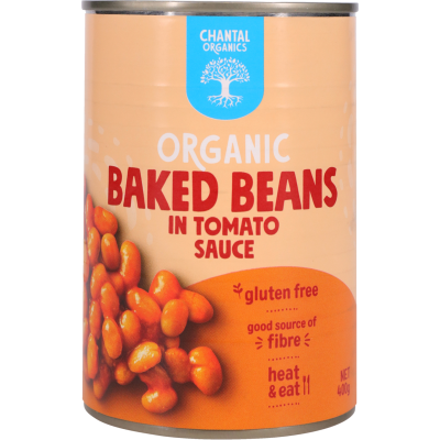 Chantal Organics Organic Baked Beans In Tomato Sauce 400g