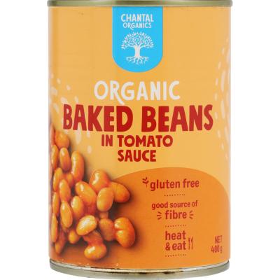 Chantal Organics Organic Gluten Free Baked Beans In Tomato Sauce 400g