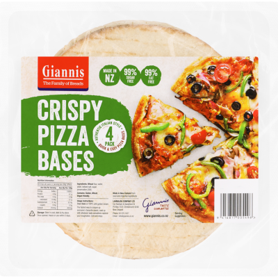 Giannis Crispy Pizza Bases 4pk