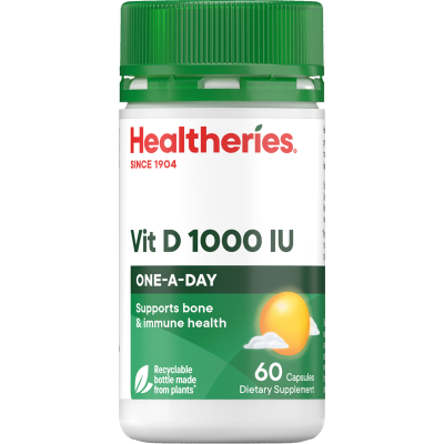 Healtheries Vit D 1000IU One A Day Capsules 60pk