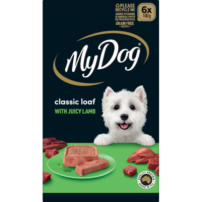 My Dog Classic Loaf With Juicy Lamb Wet Dog Food 6 x 100g